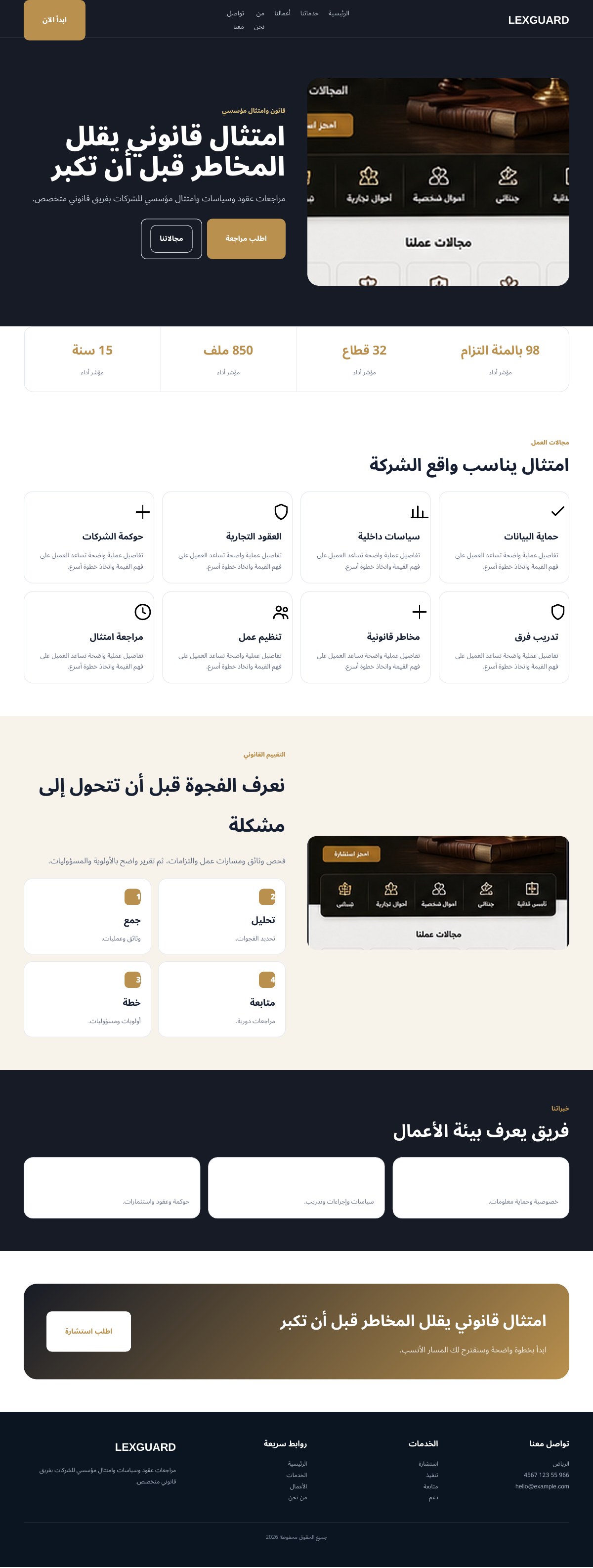 LexGuard — امتثال واستشارات قانونية
